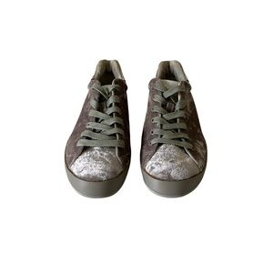 Rag & Bone RB1 Low Sneakers in Silver Velvet